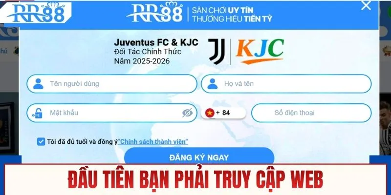 Đầu tiên bạn phải truy cập web