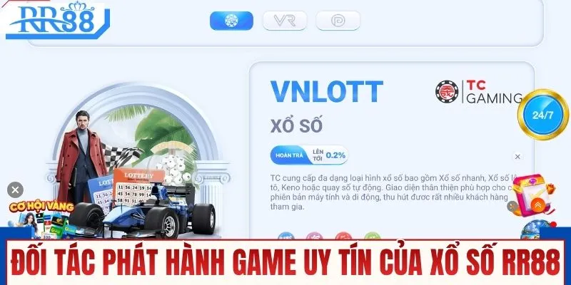 Những đối tác phát hành game uy tín của xổ số RR88
